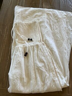 Madewell White Embroidered Maxi Dress